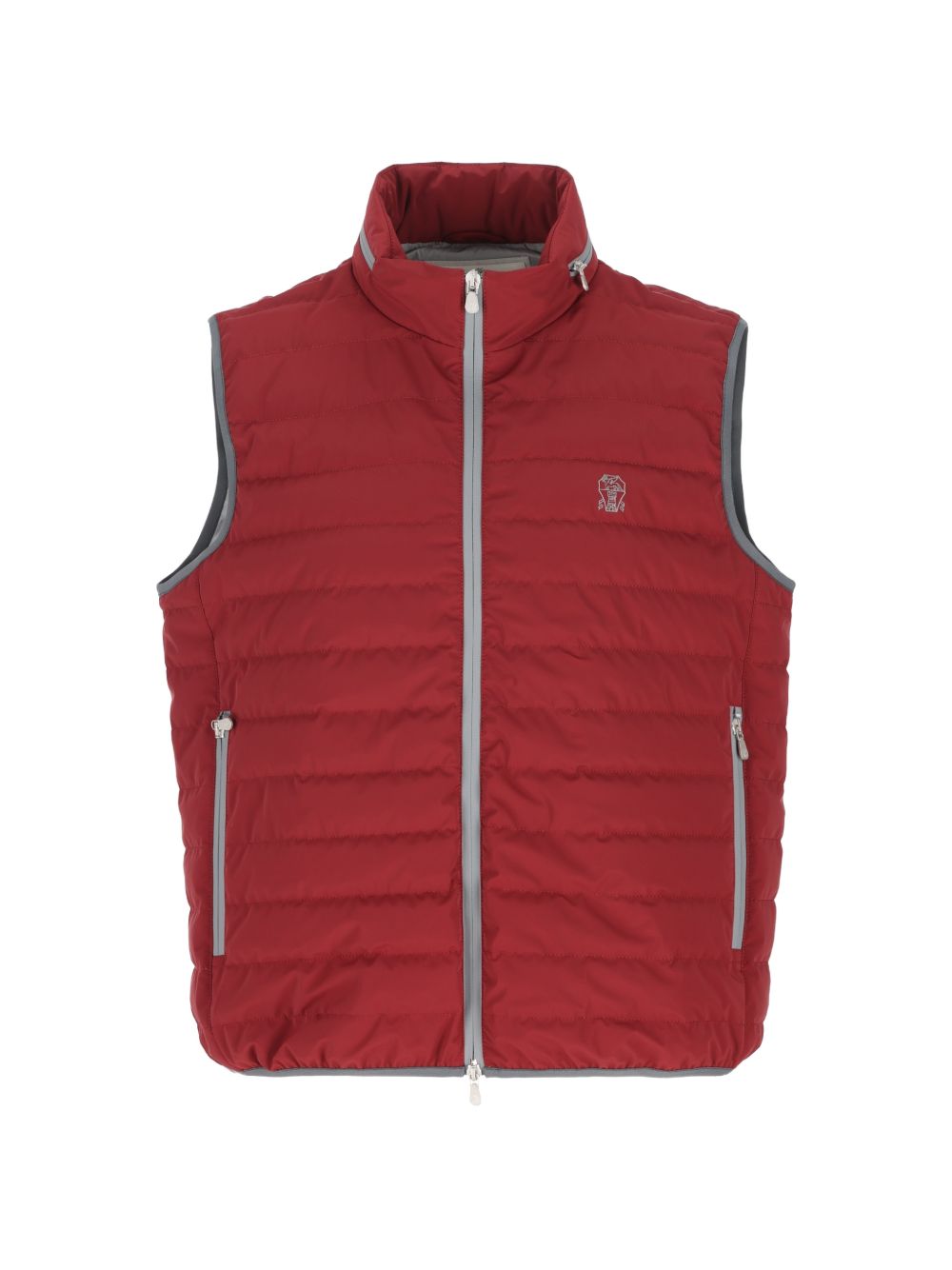 Gilet imbottito con tasche in rosso Brunello Cucinelli - uomo 
