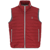 Gilet imbottito con tasche in rosso Brunello Cucinelli - uomo 