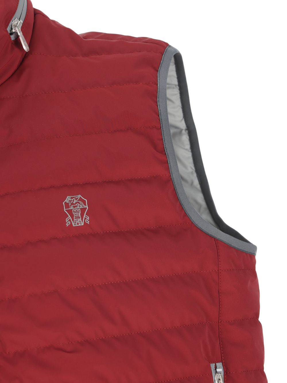 Gilet imbottito con tasche in rosso Brunello Cucinelli - uomo 
