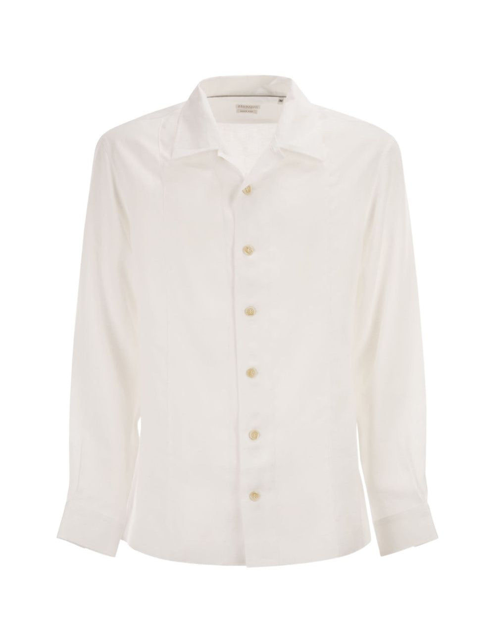 Camicia con colletto classico in bianco brunello cucinelli - uomo 