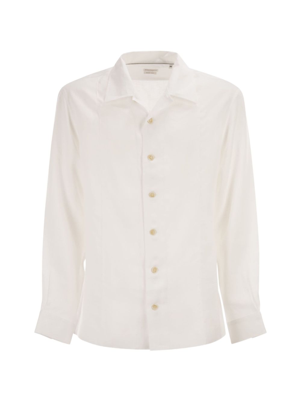 Camicia con colletto classico in bianco brunello cucinelli - uomo 