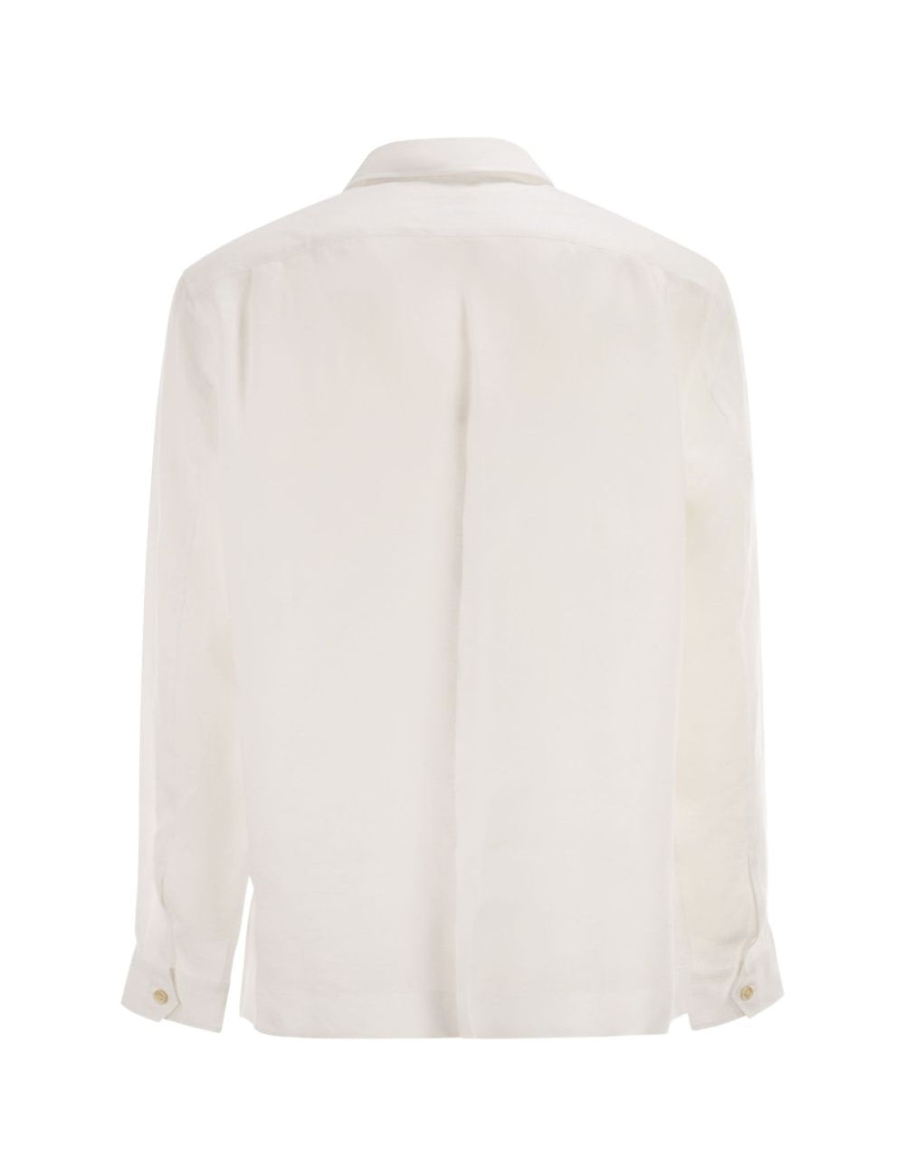 Camicia con colletto classico in bianco brunello cucinelli - uomo 