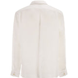 Camicia con colletto classico in bianco brunello cucinelli - uomo 