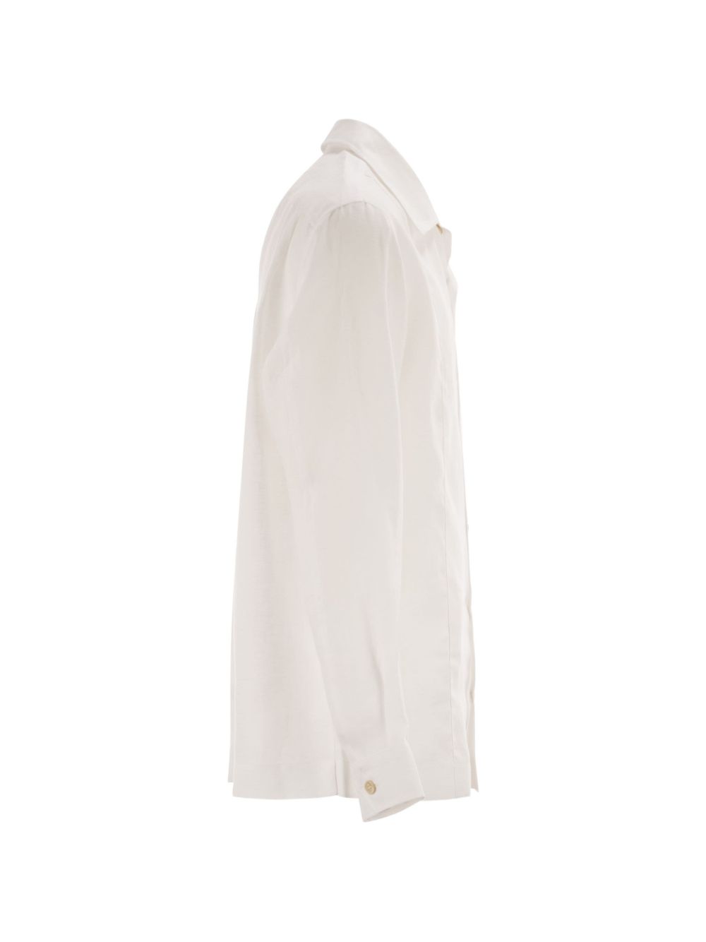 Camicia con colletto classico in bianco brunello cucinelli - uomo 