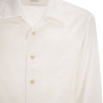 Camicia con colletto classico in bianco brunello cucinelli - uomo 
