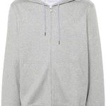 Felpa mélange con cappuccio in grigio Brunello cucinelli - uomo 