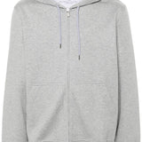 Felpa mélange con cappuccio in grigio Brunello cucinelli - uomo 