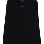 Polo a maniche lunghe in blu Brunello cucinelli - uomo 