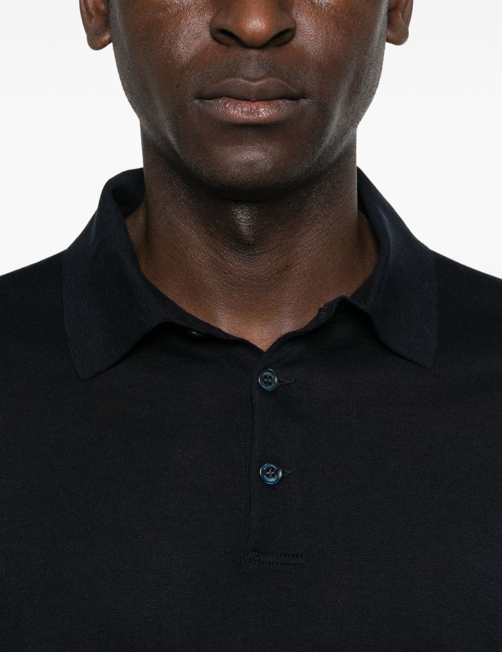 Polo a maniche lunghe in blu Brunello cucinelli - uomo 