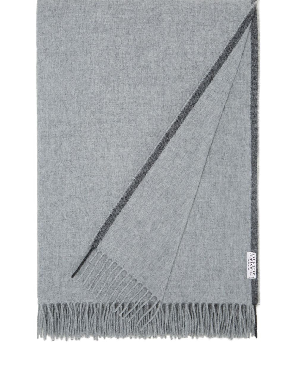 Coperta in cashmere in grigio Brunello cucinelli - donna 
