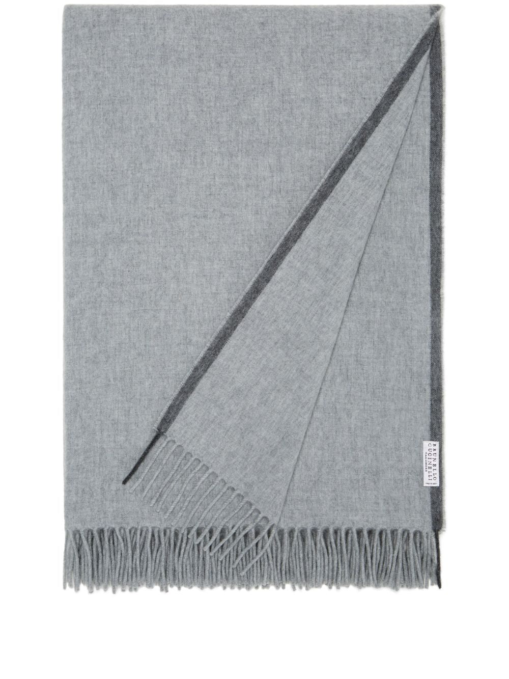 Coperta in cashmere in grigio Brunello cucinelli - donna 