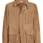 Giacca in camoscio in marrone Brunello cucinelli - uomo 