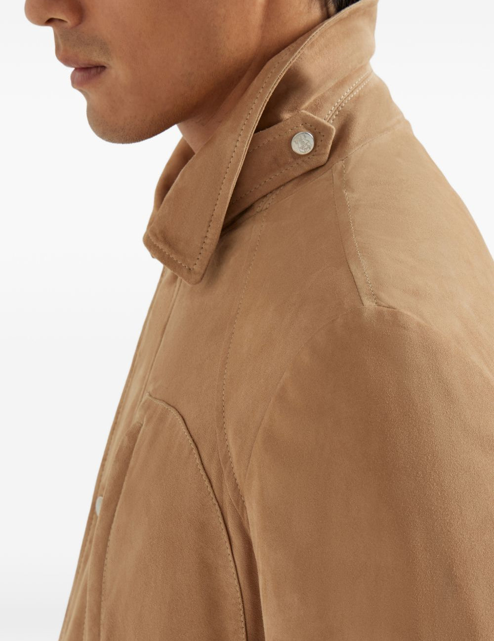 Giacca in camoscio in marrone Brunello cucinelli - uomo 