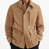 Giacca in camoscio in marrone Brunello cucinelli - uomo 