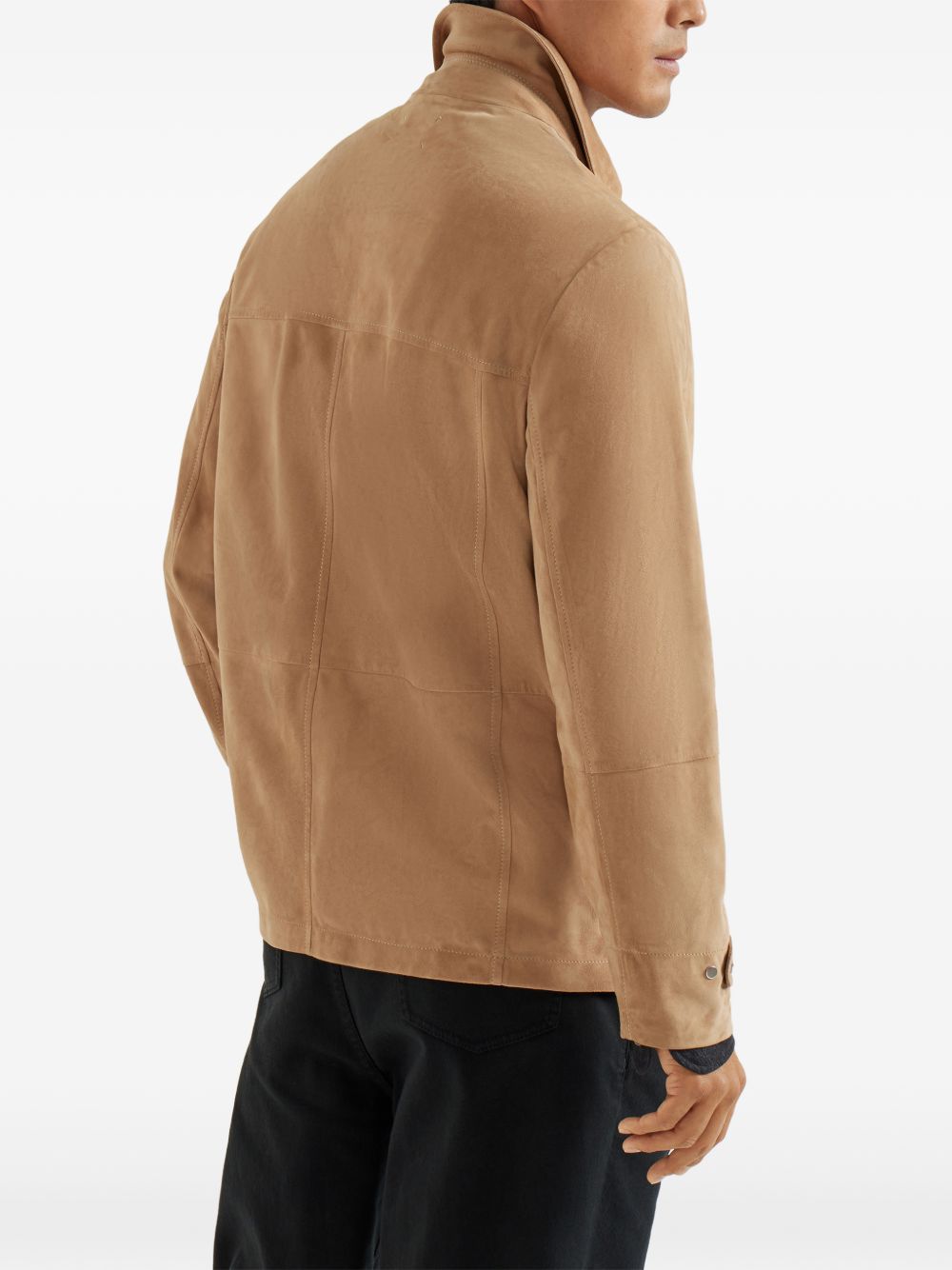 Giacca in camoscio in marrone Brunello cucinelli - uomo 