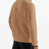 Giacca in camoscio in marrone Brunello cucinelli - uomo 