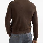 Giacca in pelle scamosciata in marrone Brunello Cucinelli - uomo 