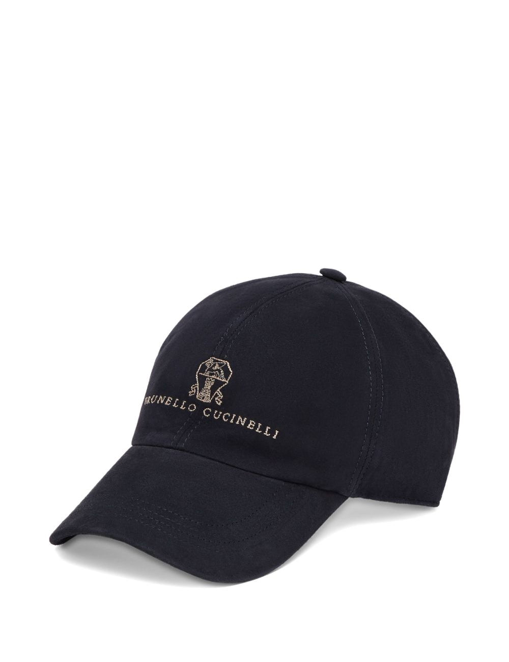 Cappello da baseball con logo ricamato in blu Brunello cucinelli - uomo 