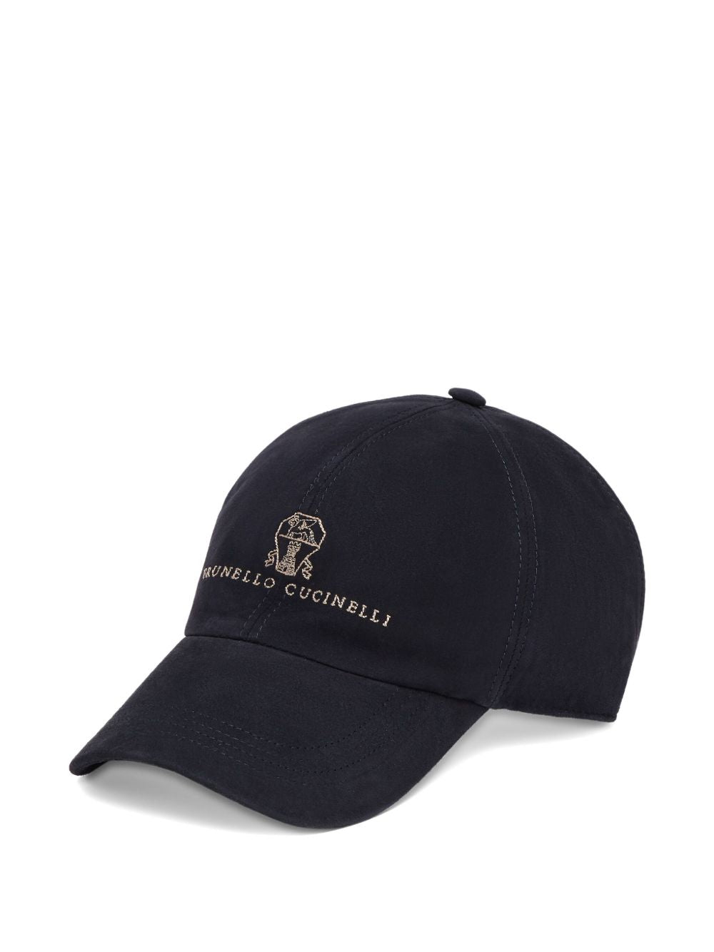 Cappello da baseball con logo ricamato in blu Brunello cucinelli - uomo 