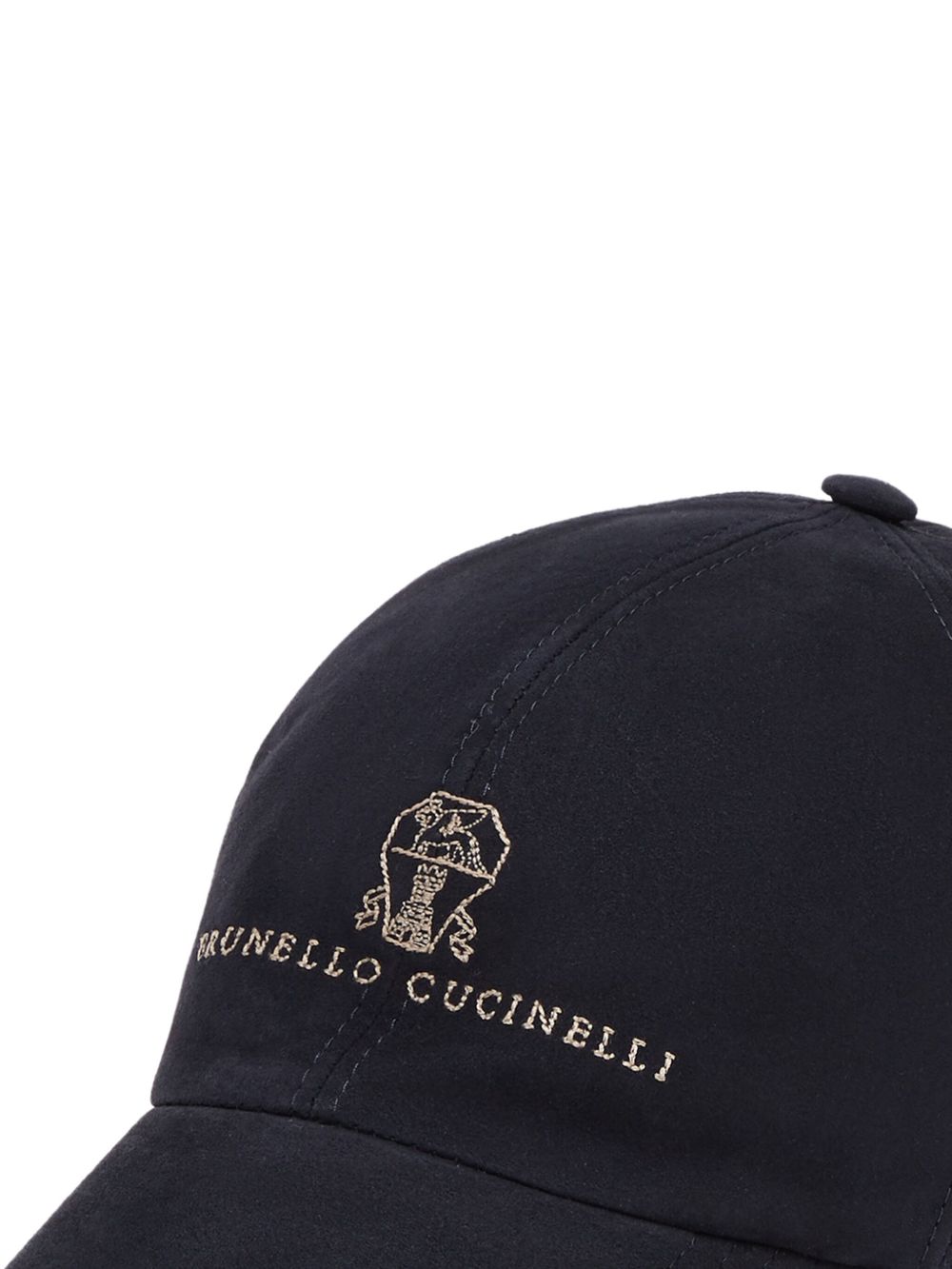 Cappello da baseball con logo ricamato in blu Brunello cucinelli - uomo 