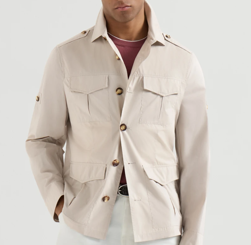 Giacca leggera idrorepellente in beige 