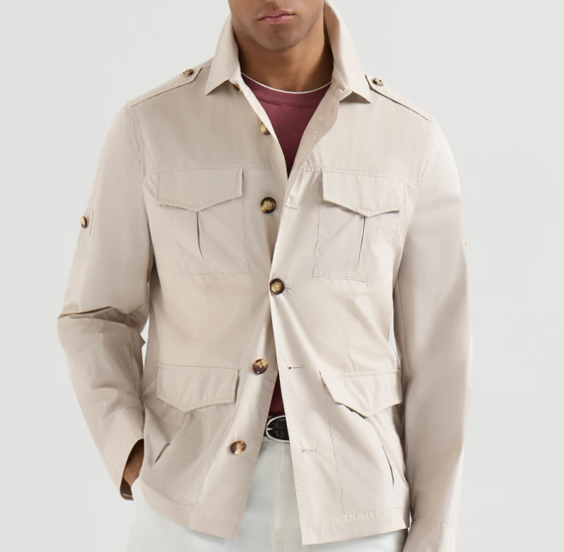 Giacca leggera idrorepellente in beige 