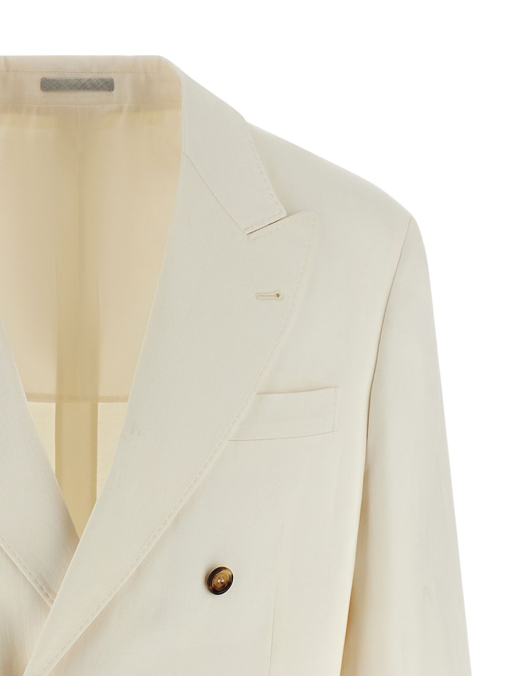Blazer doppiopetto in beige Brunello cucinelli - uomo 