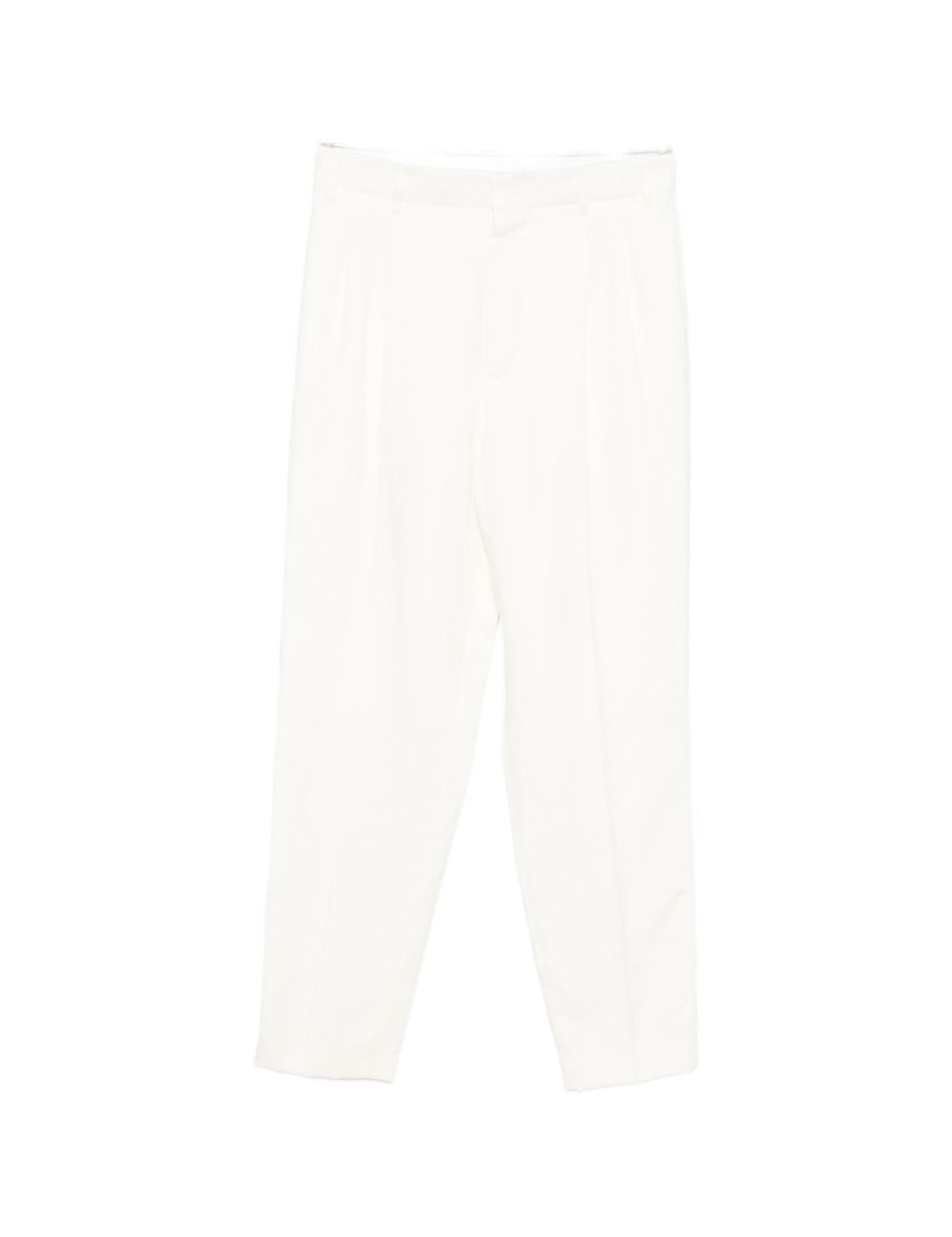 Pantaloni plissé in bianco Brunello cucinelli - uomo 