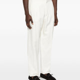Pantaloni plissé in bianco Brunello cucinelli - uomo 