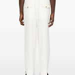 Pantaloni plissé in bianco Brunello cucinelli - uomo 