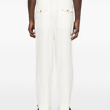 Pantaloni plissé in bianco Brunello cucinelli - uomo 
