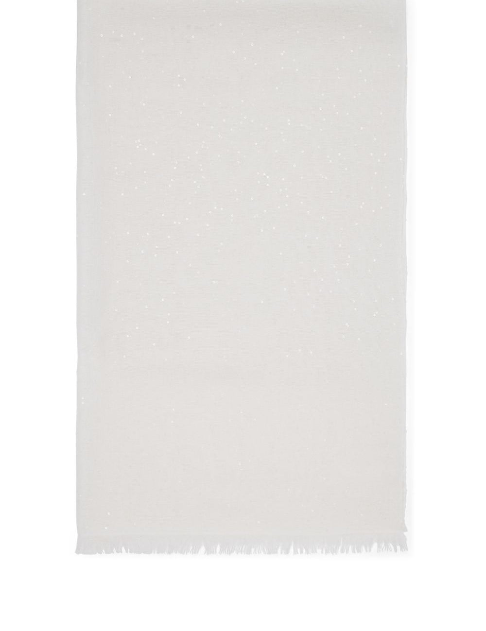 Sciarpa oversize con frange in bianco Brunello cucinelli - donna 