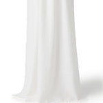 Sciarpa oversize con frange in bianco Brunello cucinelli - donna 