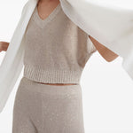 Sciarpa oversize con frange in bianco Brunello cucinelli - donna 