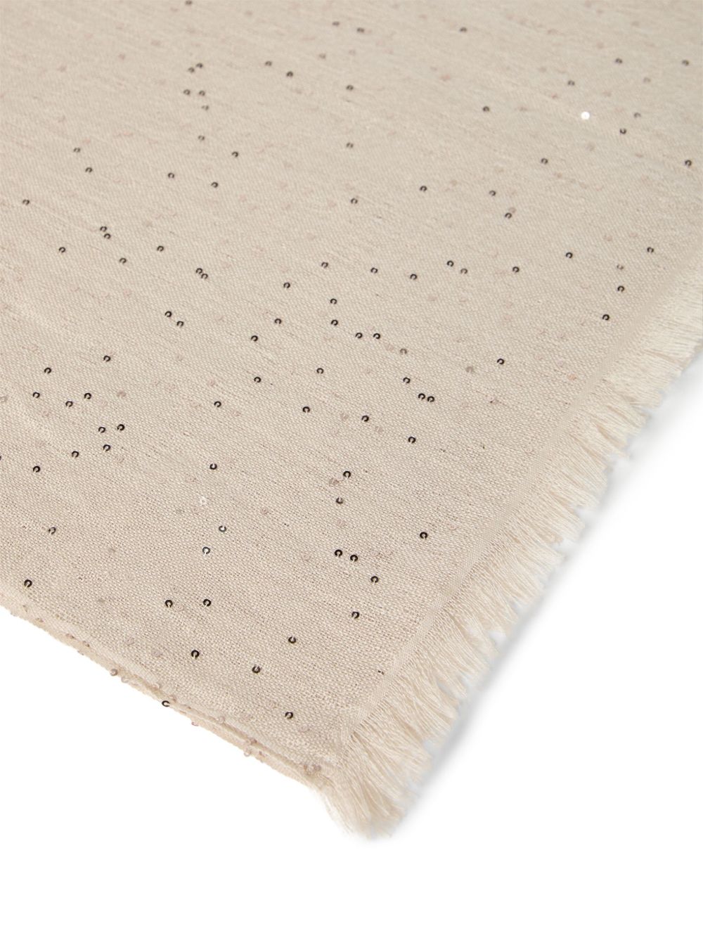 Sciarpa con paillettes in bianco Brunello cucinelli - donna 