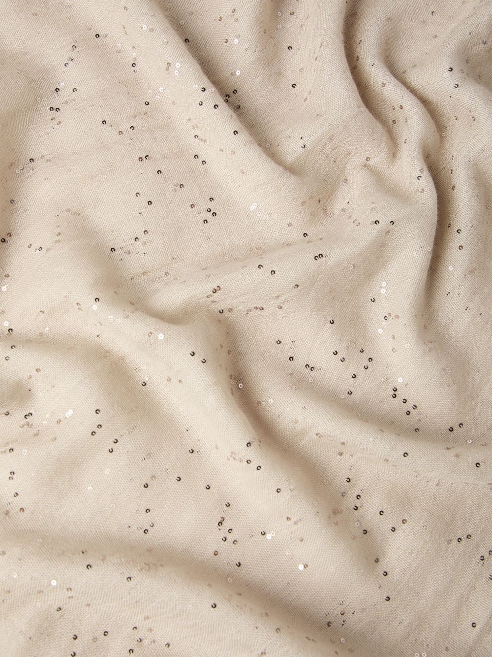 Sciarpa con paillettes in bianco Brunello cucinelli - donna 