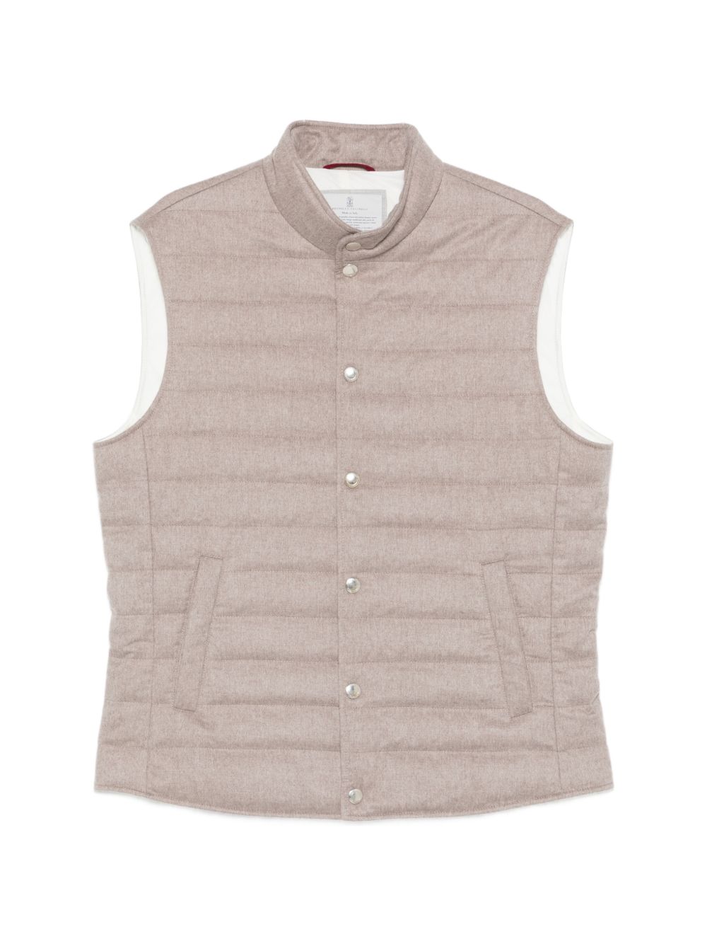 Gilet imbottito con tasche in beige Brunello Cucinelli - uomo 