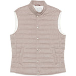 Gilet imbottito con tasche in beige Brunello Cucinelli - uomo 