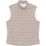 Gilet imbottito con tasche in beige Brunello Cucinelli - uomo 