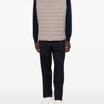 Gilet imbottito con tasche in beige Brunello Cucinelli - uomo 