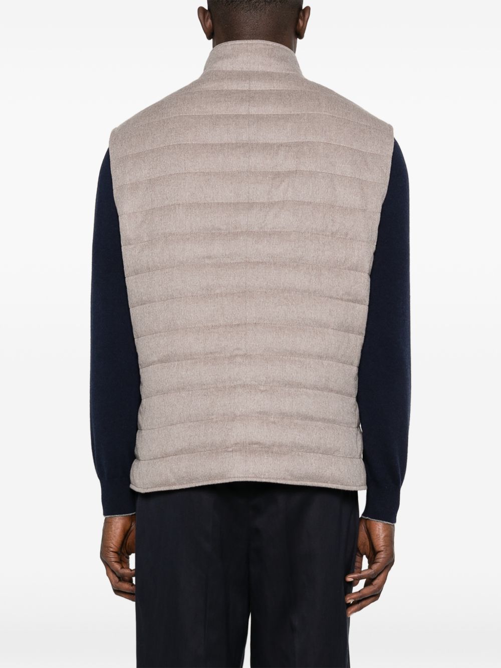 Gilet imbottito con tasche in beige Brunello Cucinelli - uomo 