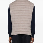 Gilet imbottito con tasche in beige Brunello Cucinelli - uomo 