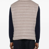 Gilet imbottito con tasche in beige Brunello Cucinelli - uomo 