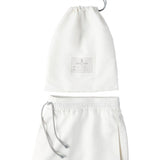 Costume da bagno con coulisse e logo in bianco Brunello cucinelli - uomo 