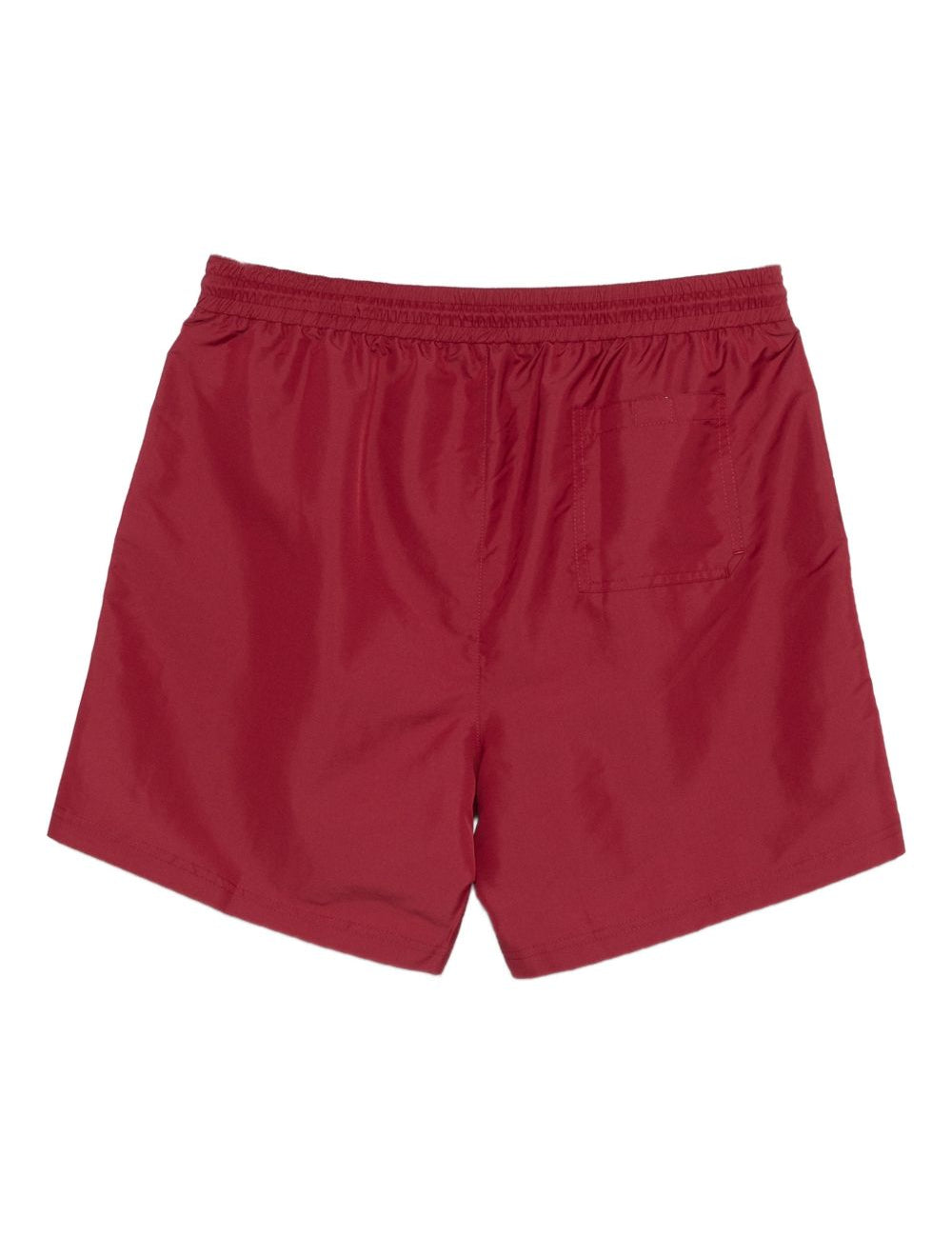 Costume da bagno con coulisse e logo in rosso Brunello cucinelli - uomo 
