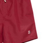 Costume da bagno con coulisse e logo in rosso Brunello cucinelli - uomo 