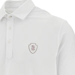 Polo con logo e toppa in bianco Brunello cucinelli - uomo 