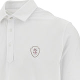 Polo con logo e toppa in bianco Brunello cucinelli - uomo 