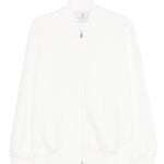Felpa con zip in bianco Brunello cucinelli - uomo 