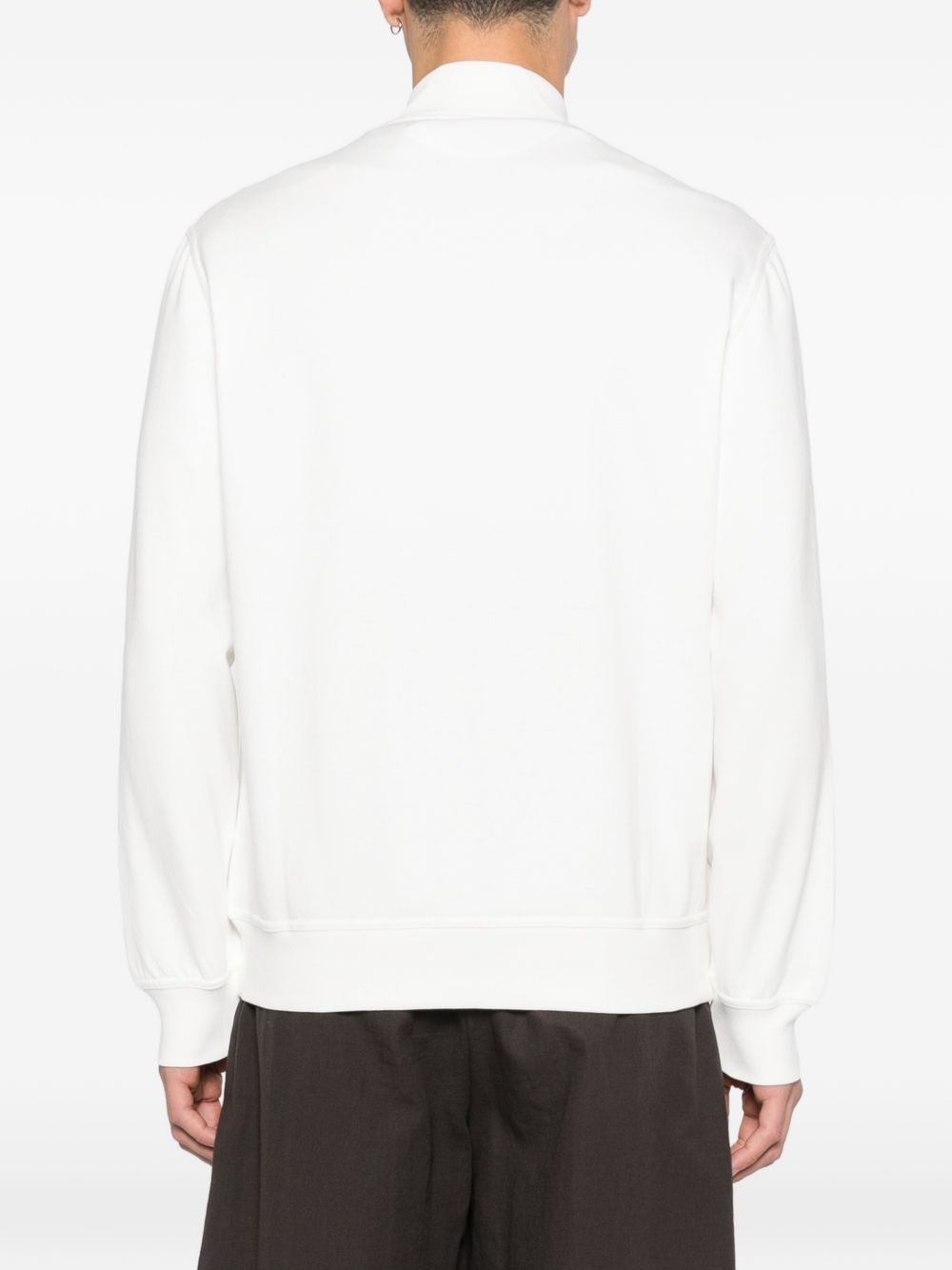 Felpa con zip in bianco Brunello cucinelli - uomo 